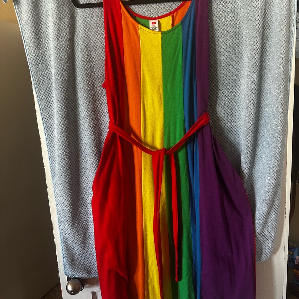 Source Unknown Rainbow Mini Dress